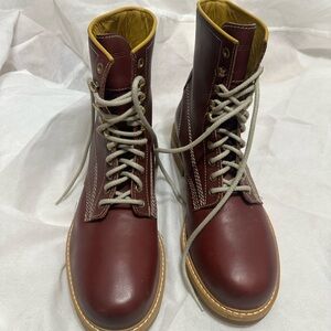 Diesel Men's Burgundy Leather Boots